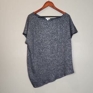 NWT Stella and Dot Silver‎ Metallic Asymmetric Top Size 1X